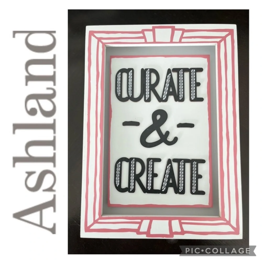 NWT Ashland Sewing Craft Room Wall Signs Set of 2 Colorful Motivational Decor